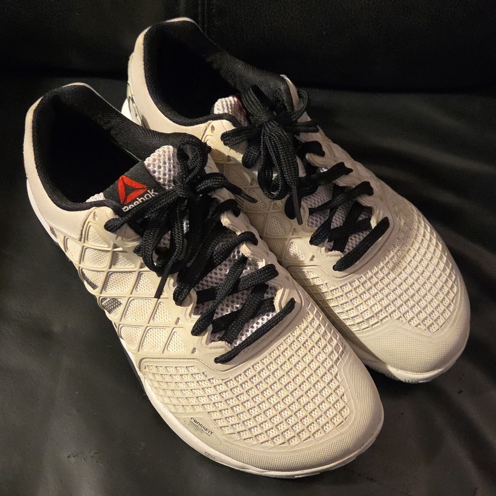 Reebok Nano 4.0 CrossFit Sneaker Laceup Shoe, White Gray  Men's Size 9.5US